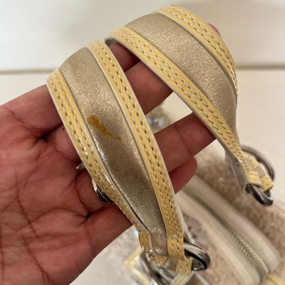 Coach 10071 Tweed Soho Boston Baguette Floral Applique Metallic Leather Bag RARE - Picture 10 of 13